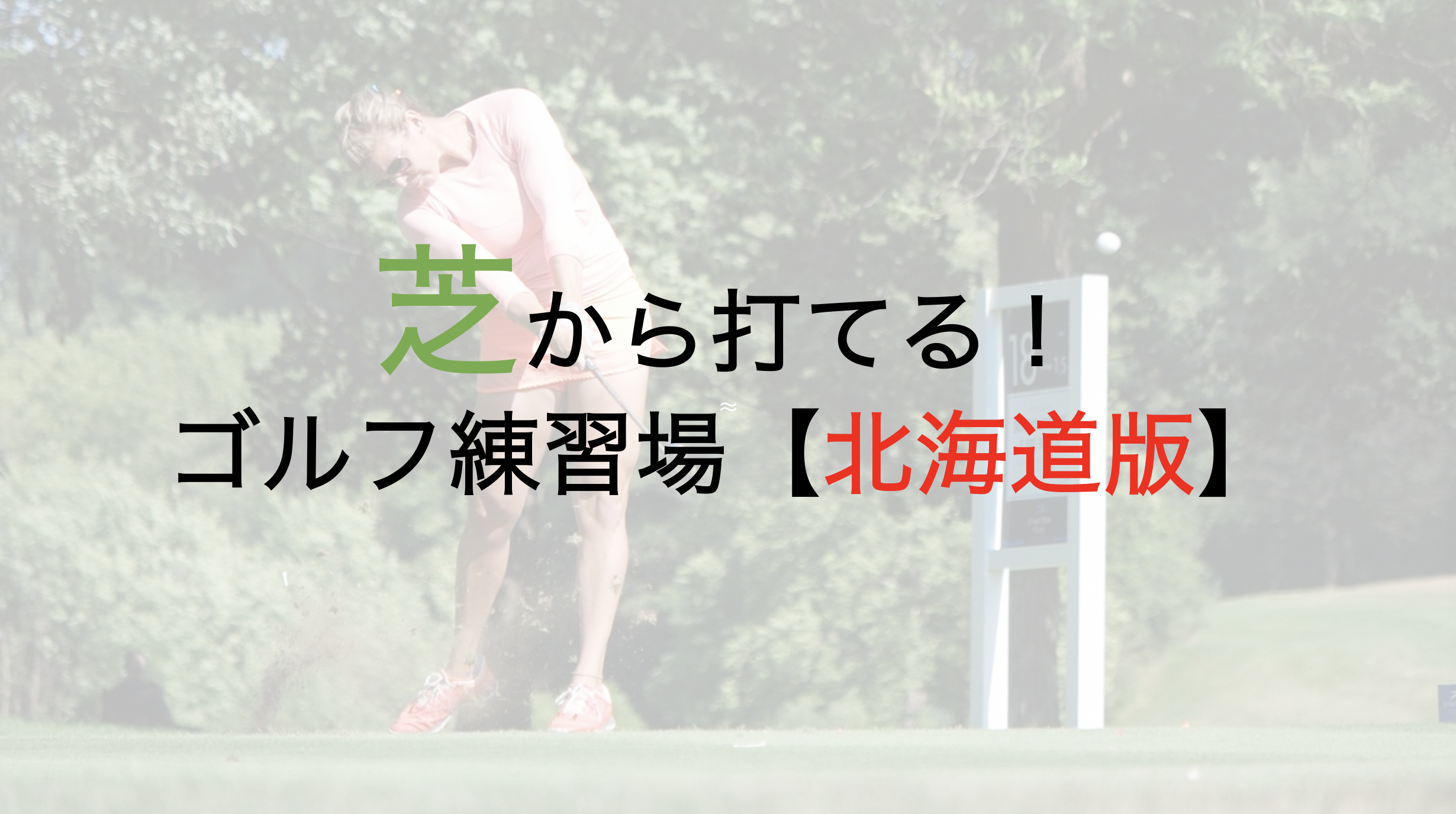 マットではなく芝から打てるゴルフ練習場【北海道版】