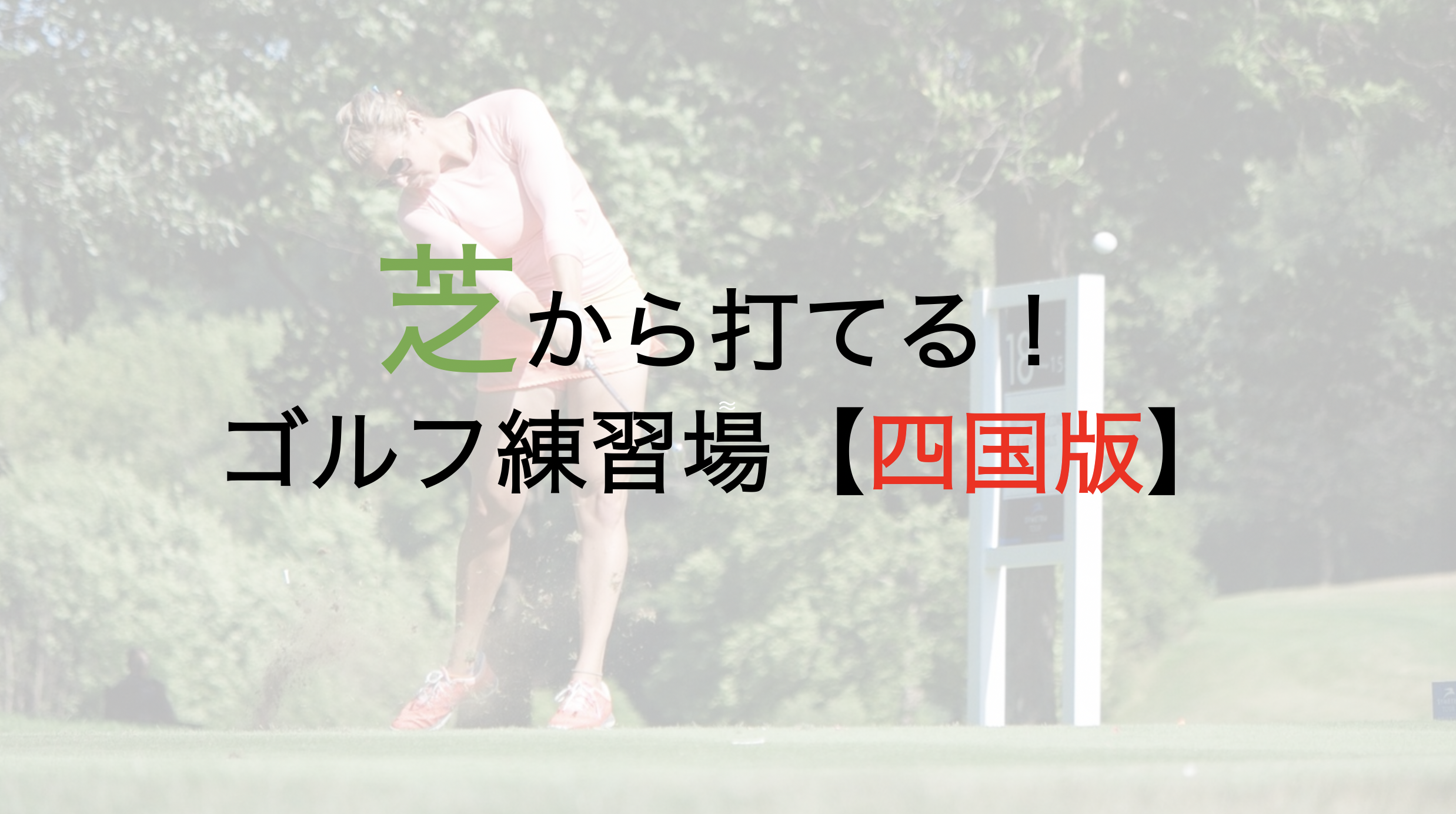 マットではなく芝から打てるゴルフ練習場【四国版】